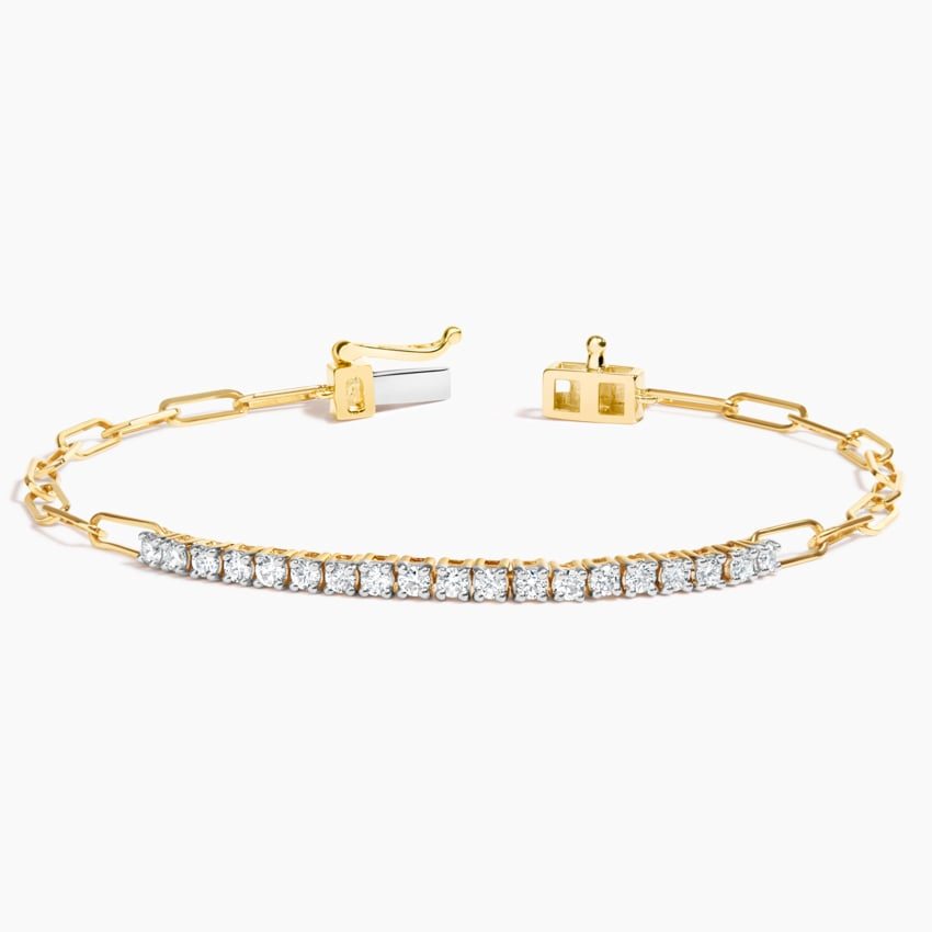 1/2CTW 7 inch Paperclip Lab Grown Diamond Tennis Bracelet