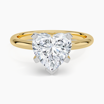 21/2 Heart Lab Grown Diamond 2mm Six-Prong Solitaire Ring