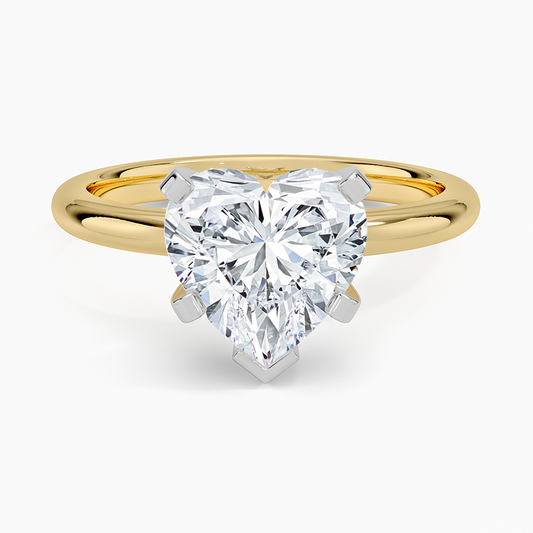 21/2 Heart Lab Grown Diamond 2mm Six-Prong Solitaire Ring