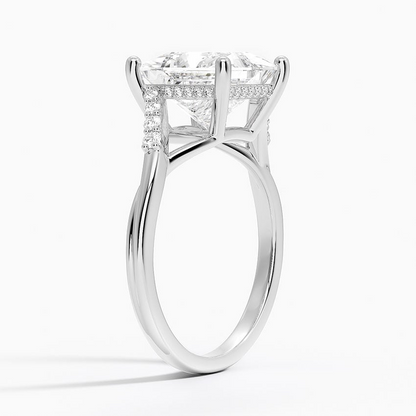 3Ct Princess Lab Grown Diamond Hidden Halo Diamond Ring
