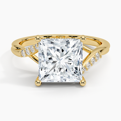 3Ct Princess Lab Grown Diamond Hidden Halo Diamond Ring