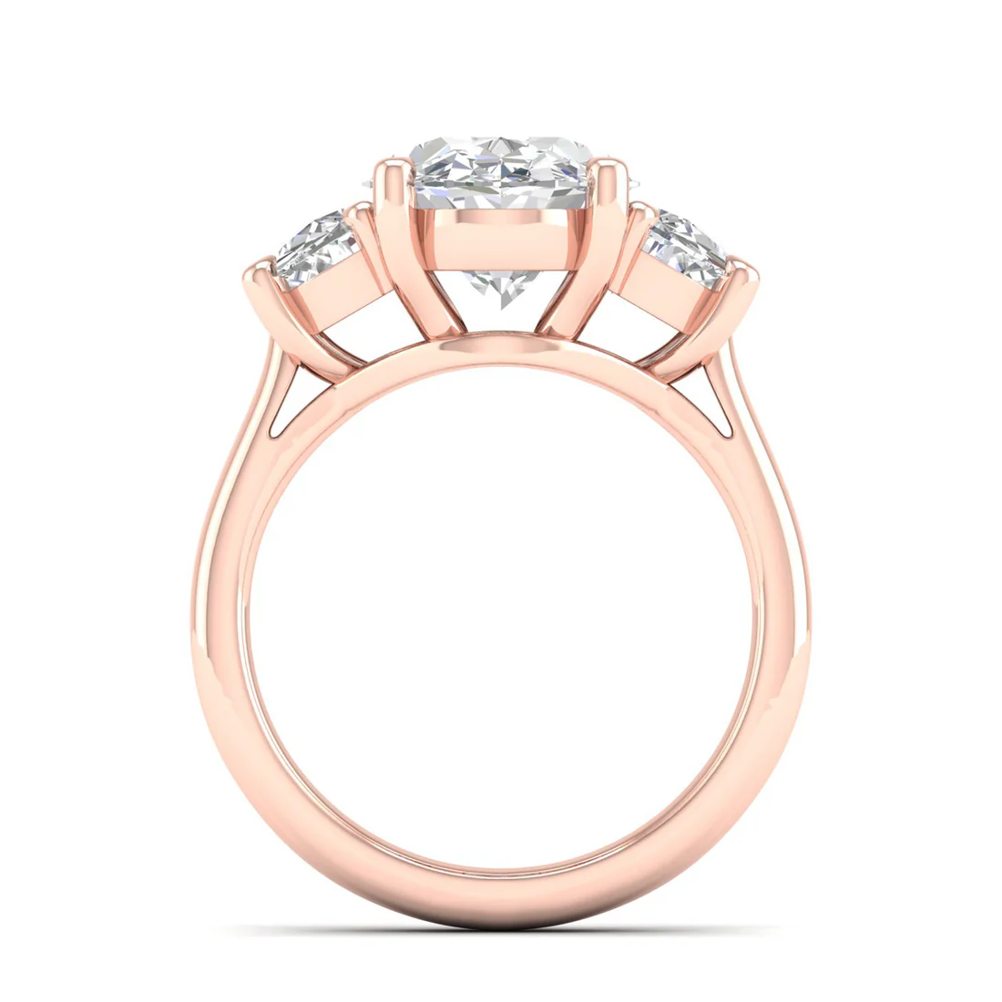 5 CTW Oval Three Stone Lab Grown Diamond Ring
