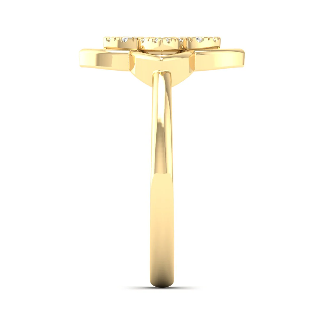 0.12Ctw Floral Design Lab Grown Diamond fashion Ring