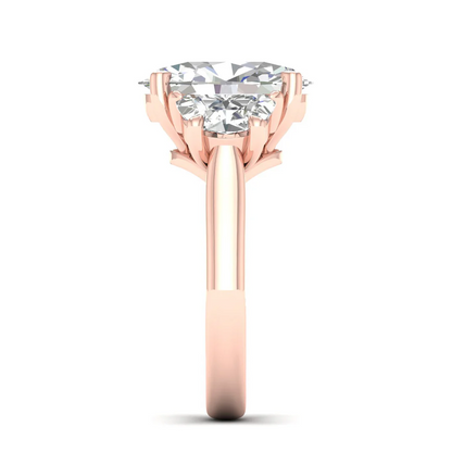 5 CTW Oval Three Stone Lab Grown Diamond Ring