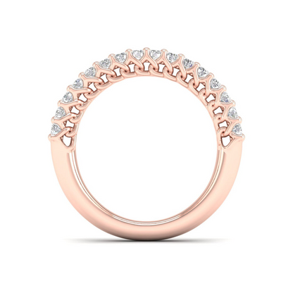 1 CTW Entwine Double Row 18KT Gold Lab Grown Diamond Wedding Band