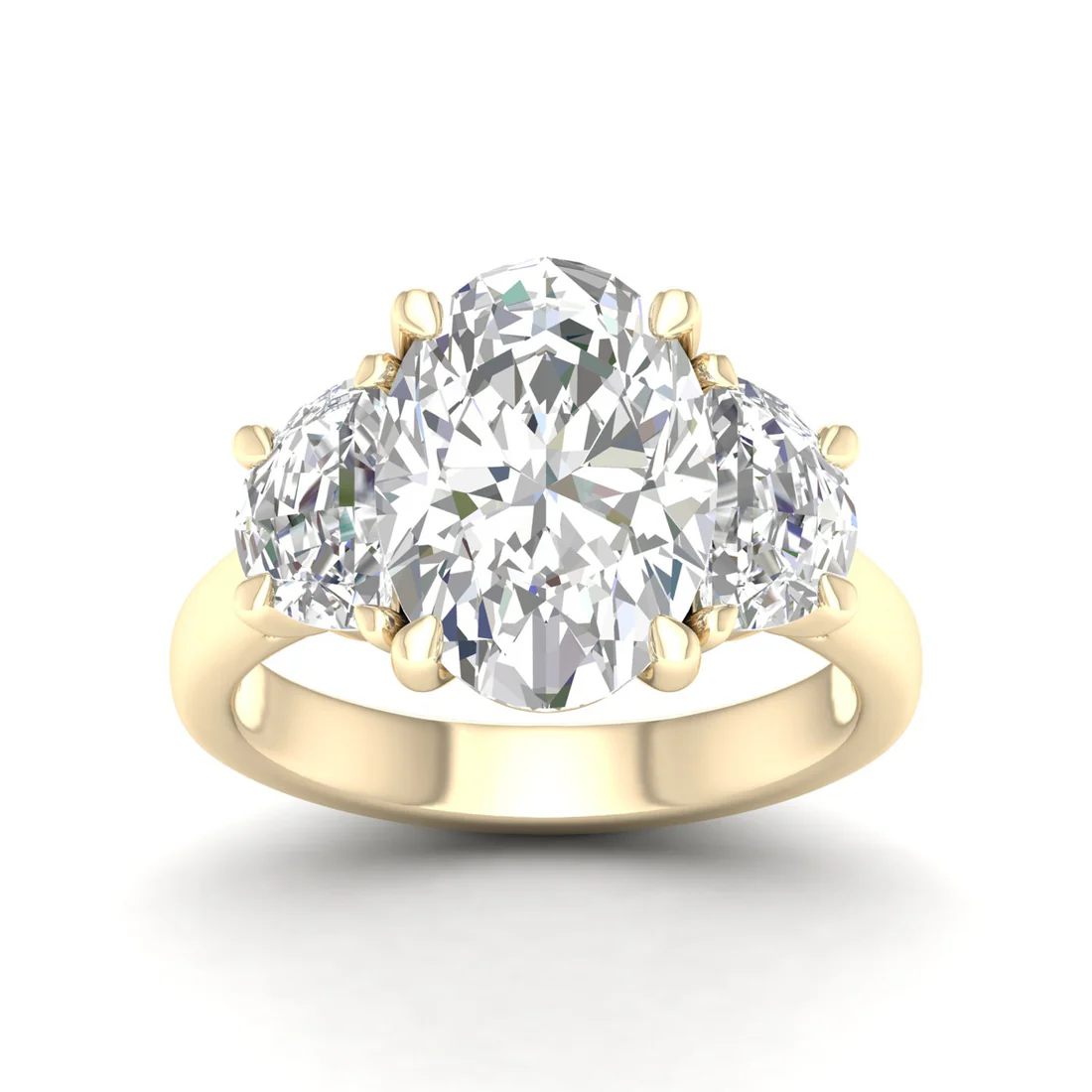 5 CTW Oval Three Stone Lab Grown Diamond Ring