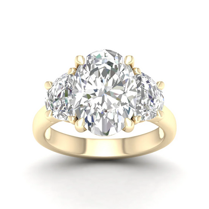 5 CTW Oval Three Stone Lab Grown Diamond Ring