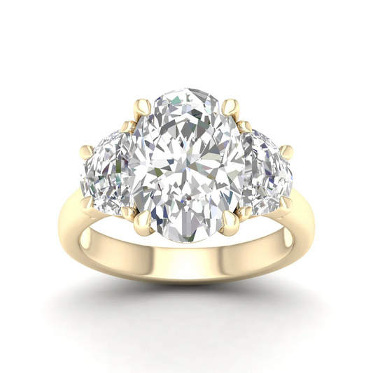 5 CTW Oval Three Stone Lab Grown Diamond Ring