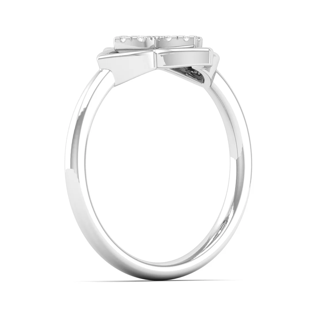 0.12Ctw Floral Design Lab Grown Diamond fashion Ring