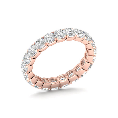 3 CTW Cushion Eternity Lab Grown Diamond Wedding Band