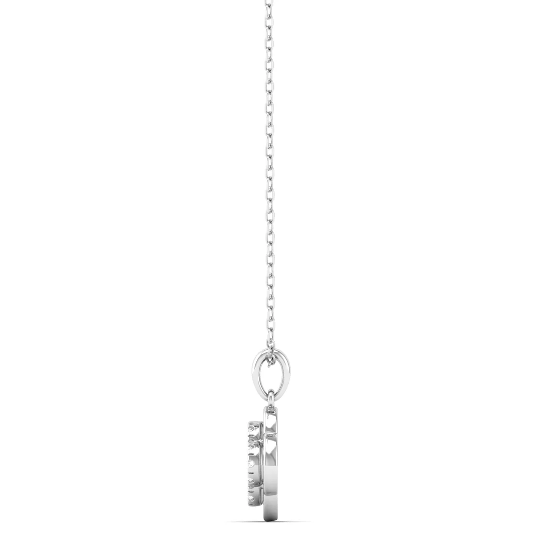 0.12CTW Lab Grown Diamond Rounded Clover Pendant