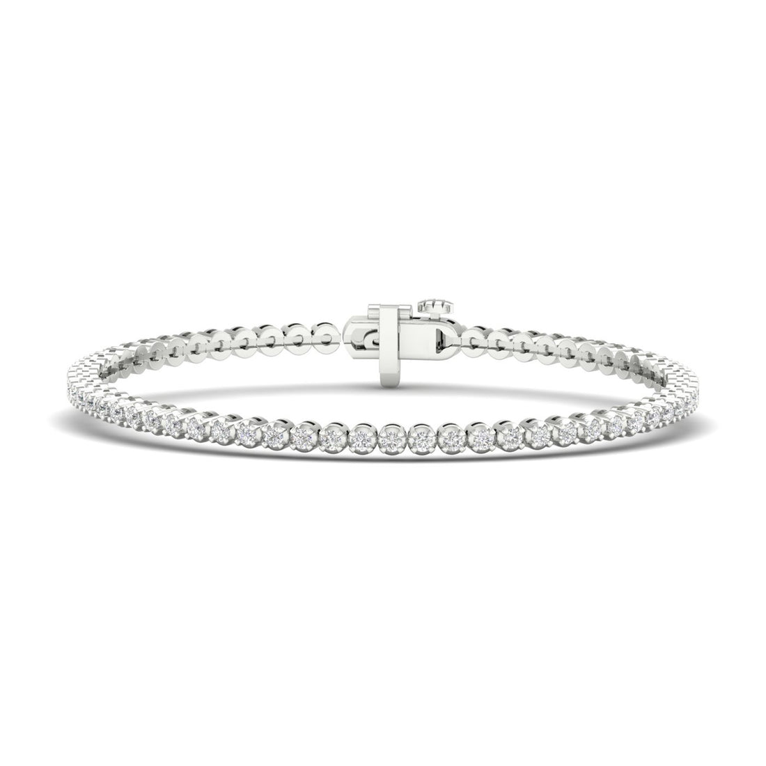 3.00CTW Four Prong Round Lab Grown Diamond Tennis Bracelet