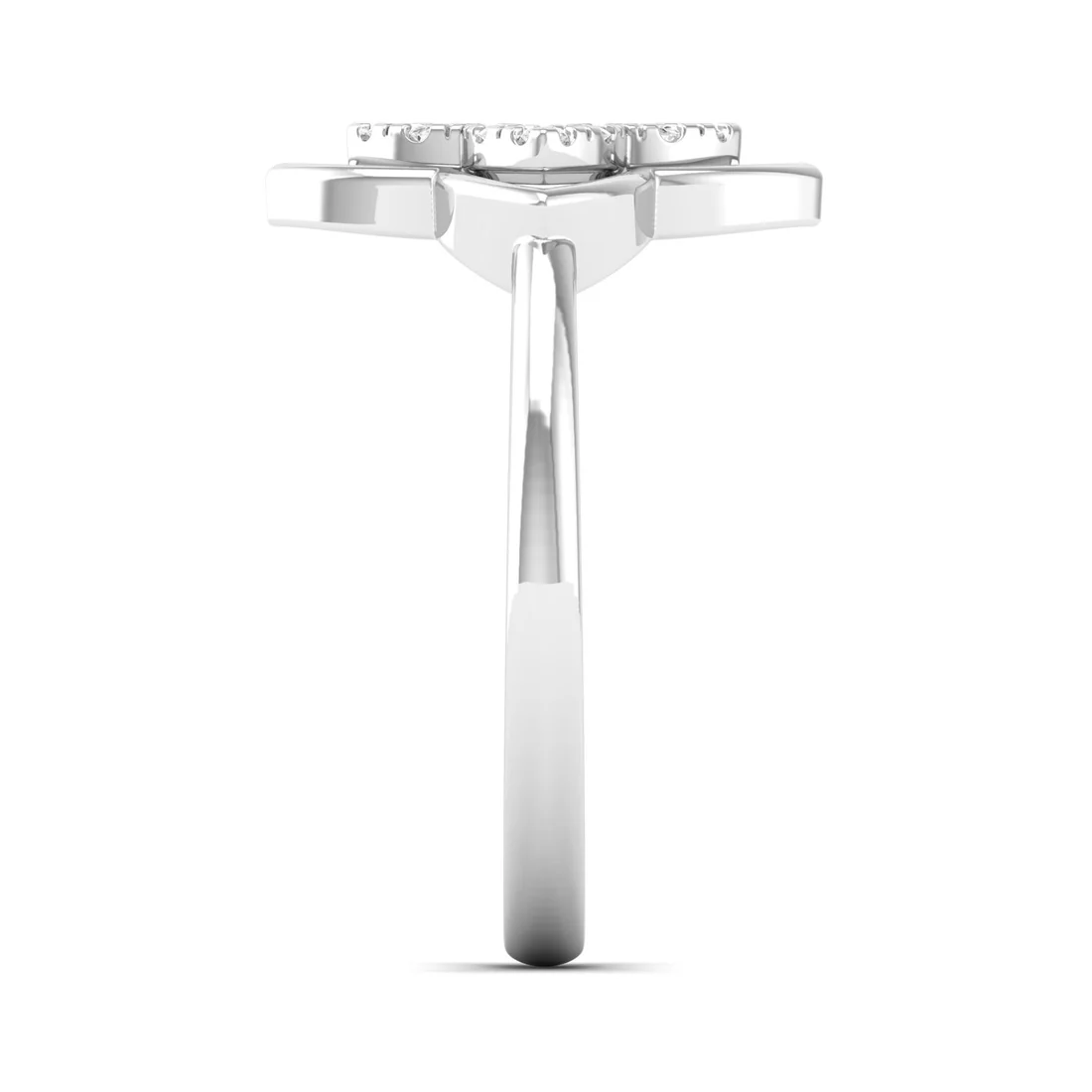 0.12Ctw Floral Design Lab Grown Diamond fashion Ring