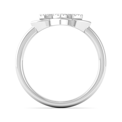 0.12Ctw Floral Design Lab Grown Diamond fashion Ring