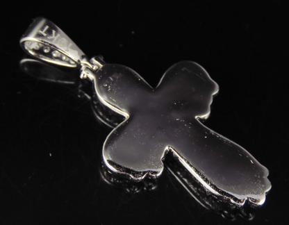1.55 CTW 10K Lab Grown Diamond Drip Cross Pendant