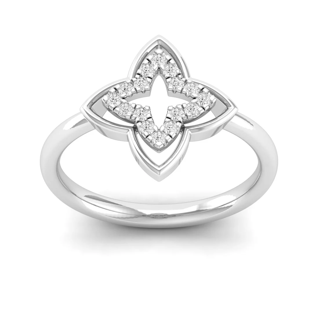 0.12Ctw Floral Design Lab Grown Diamond fashion Ring