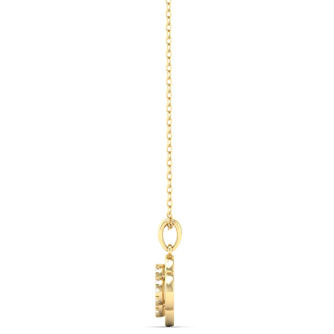 0.12CTW Lab Grown Diamond Rounded Clover Pendant