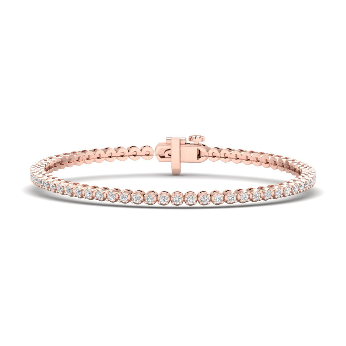 3.00CTW Four Prong Round Lab Grown Diamond Tennis Bracelet
