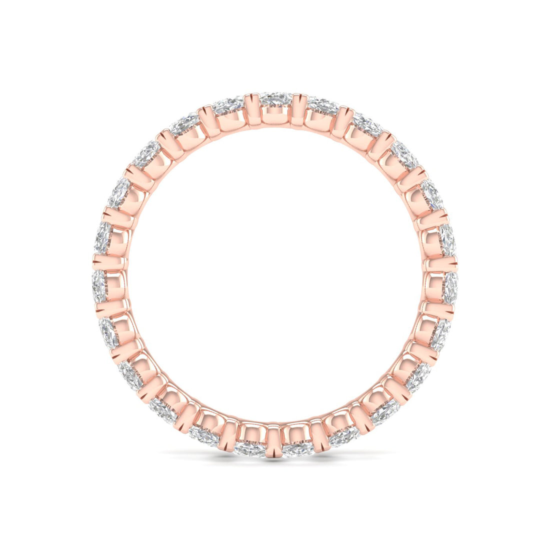 2 CTW Oval Diamond Eternity Lab Grown Diamond Wedding Band