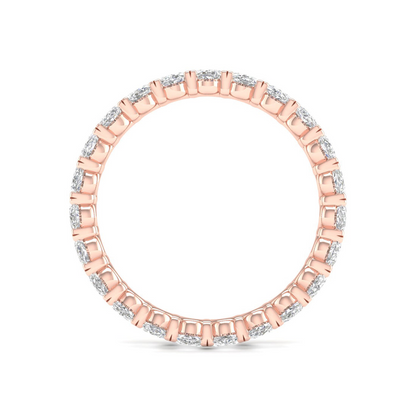 2 CTW Oval Diamond Eternity Lab Grown Diamond Wedding Band