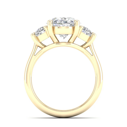 5 CTW Oval Three Stone Lab Grown Diamond Ring