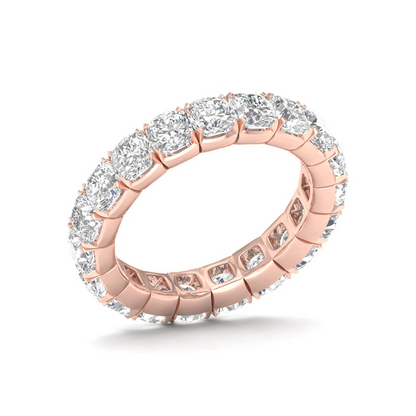 5 CTW Cushion Diamond Eternity Lab Grown Diamond Wedding Band