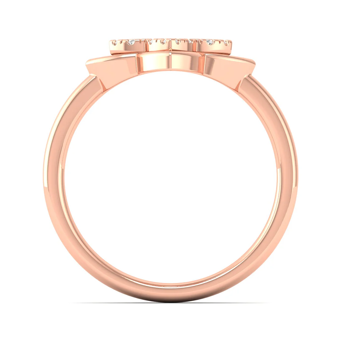 0.12Ctw Floral Design Lab Grown Diamond fashion Ring