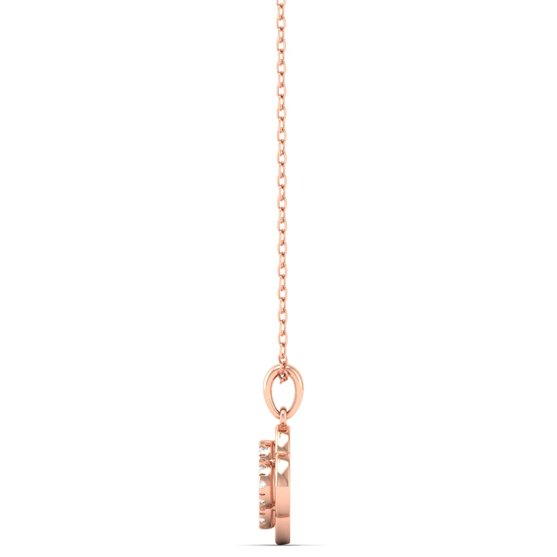 0.12CTW Lab Grown Diamond Rounded Clover Pendant
