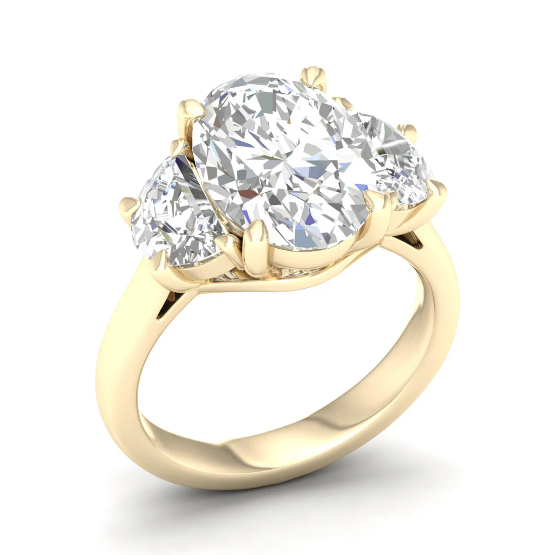 5 CTW Oval Three Stone Lab Grown Diamond Ring