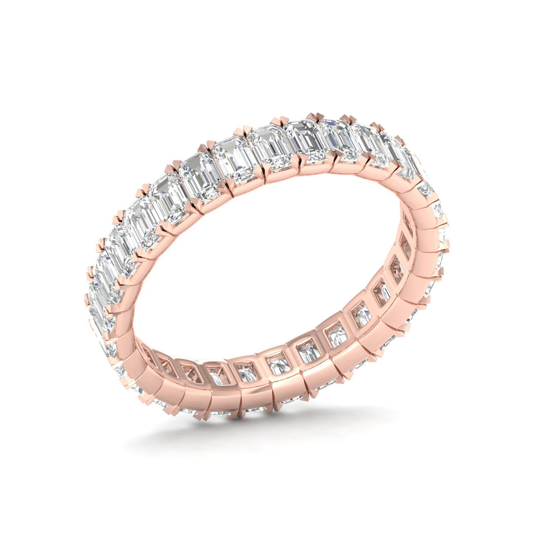 2 CTW Emerald Eternity Lab Grown Diamond Wedding Band