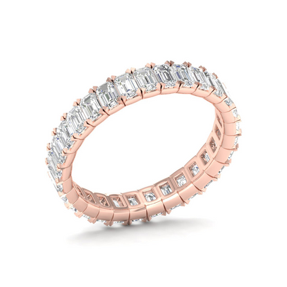 2 CTW Emerald Eternity Lab Grown Diamond Wedding Band