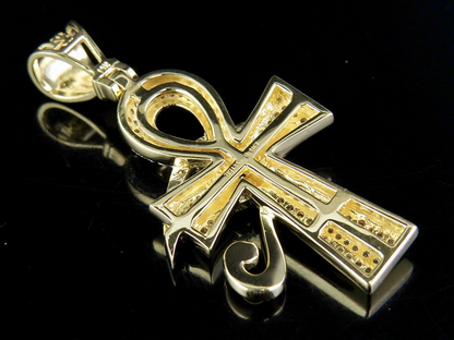 0.41 CTW Lab Grown Diamond Eye of Horus Ankh Cross Pendant