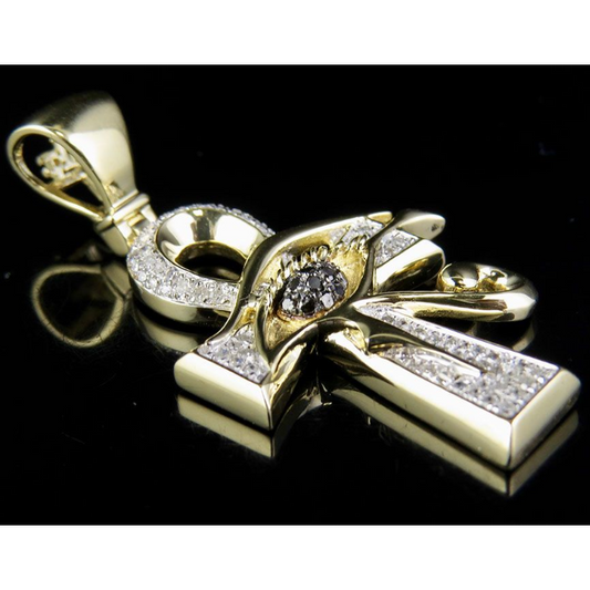 0.41 CTW Lab Grown Diamond Eye of Horus Ankh Cross Pendant