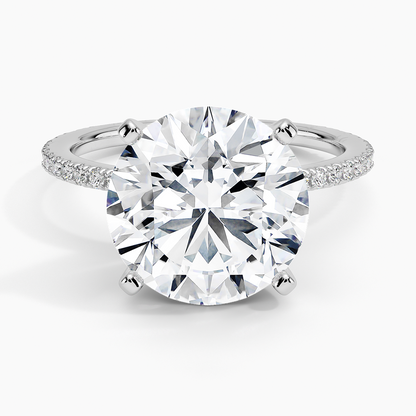 5Ct Round Lab Grown Diamond Three-Quarter Coverage Diamond Ring