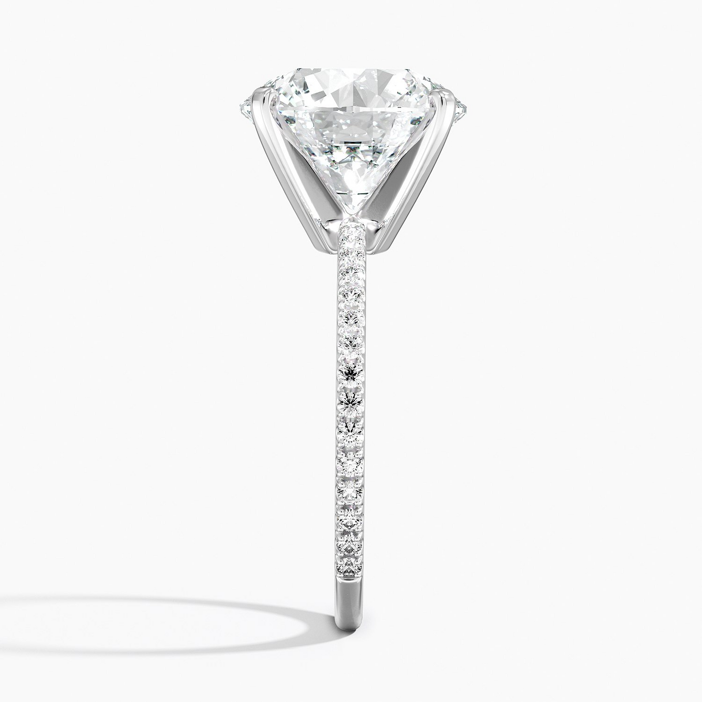 5Ct Round Lab Grown Diamond Three-Quarter Coverage Diamond Ring