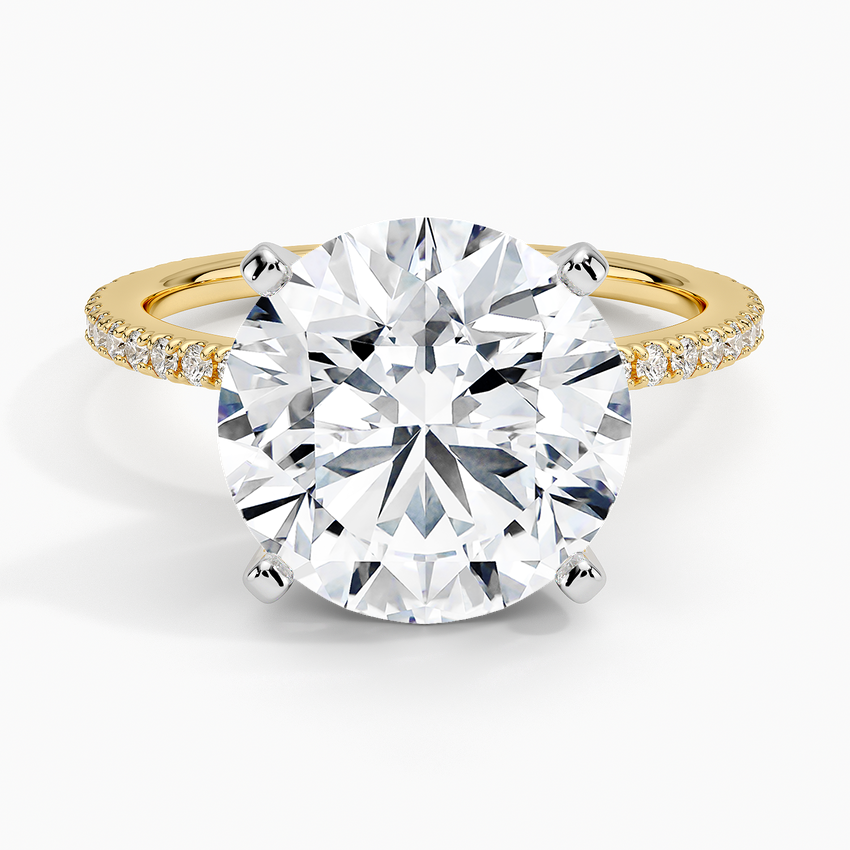 5Ct Round Lab Grown Diamond Three-Quarter Coverage Diamond Ring