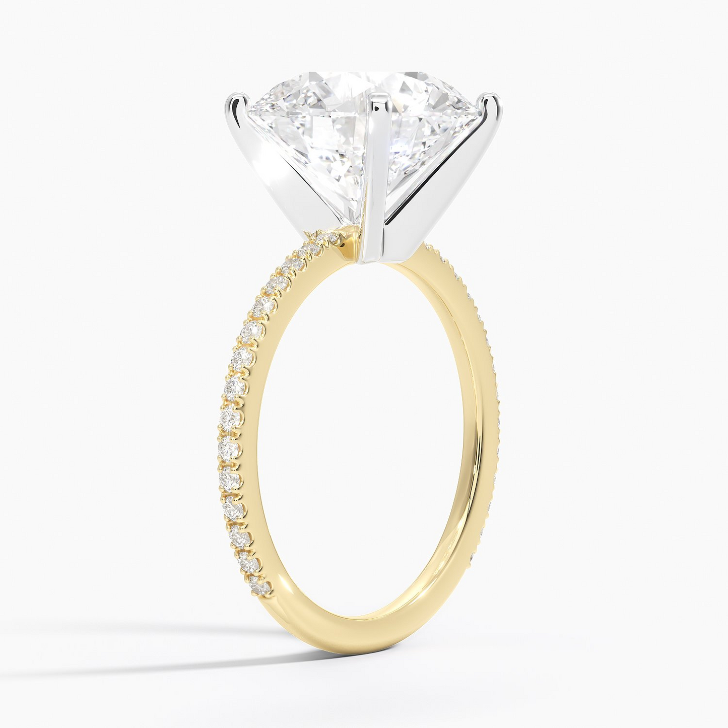5Ct Round Lab Grown Diamond Three-Quarter Coverage Diamond Ring