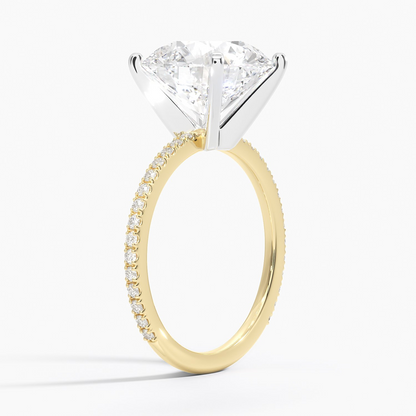 5Ct Round Lab Grown Diamond Three-Quarter Coverage Diamond Ring