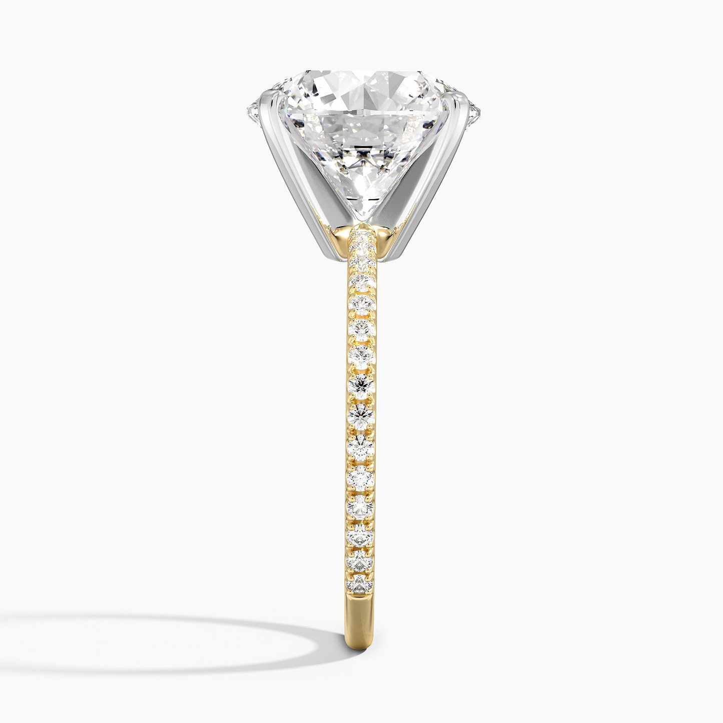 5Ct Round Lab Grown Diamond Three-Quarter Coverage Diamond Ring