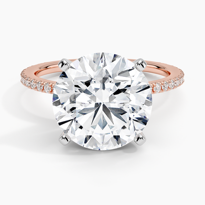 5Ct Round Lab Grown Diamond Three-Quarter Coverage Diamond Ring