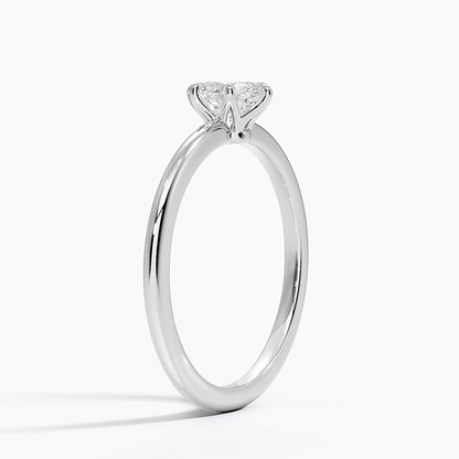 1/2Ct Oval Lab Grown Diamond 1.5mm Gold Solitaire Ring
