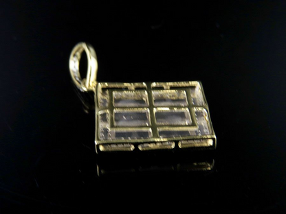 1.3 Inch 10K Lab Grown Diamond Holy Bible Pendant Charm