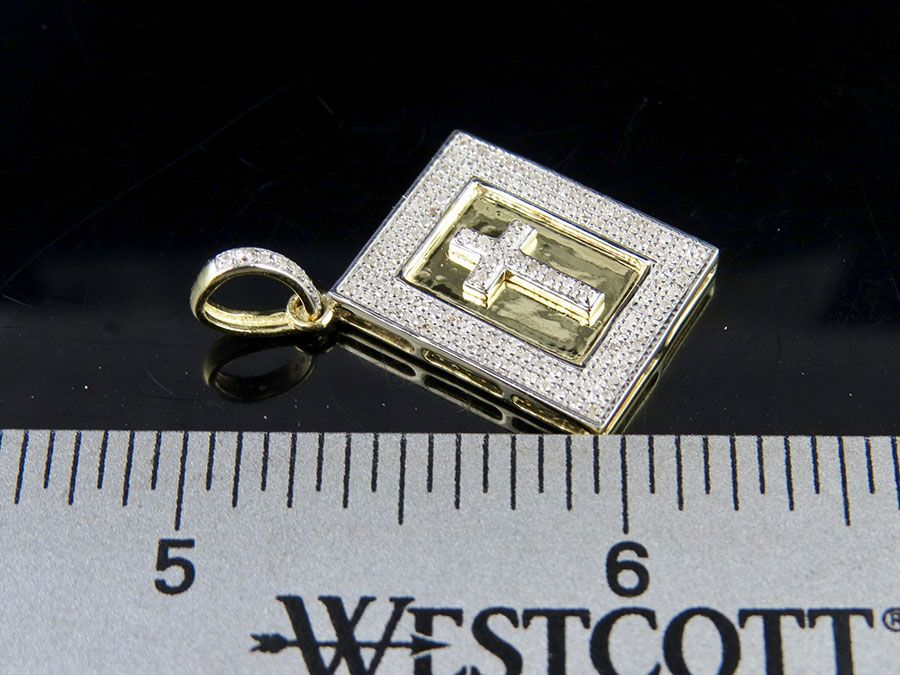 1 Inch Lab Grown Diamond 10K Holy Bible Pendant Charm