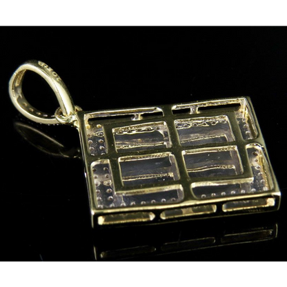 1 Inch Lab Grown Diamond 10K Holy Bible Pendant Charm