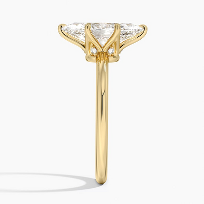 2Ct Marquise Lab Grown Diamond Gold Solitaire Ring