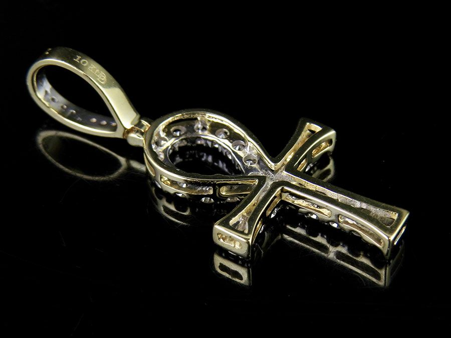 1.4 Inch Lab Grown Diamond Egyptian Ankh Cross Pendant
