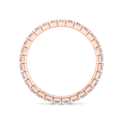 2 CTW Emerald Eternity Lab Grown Diamond Wedding Band