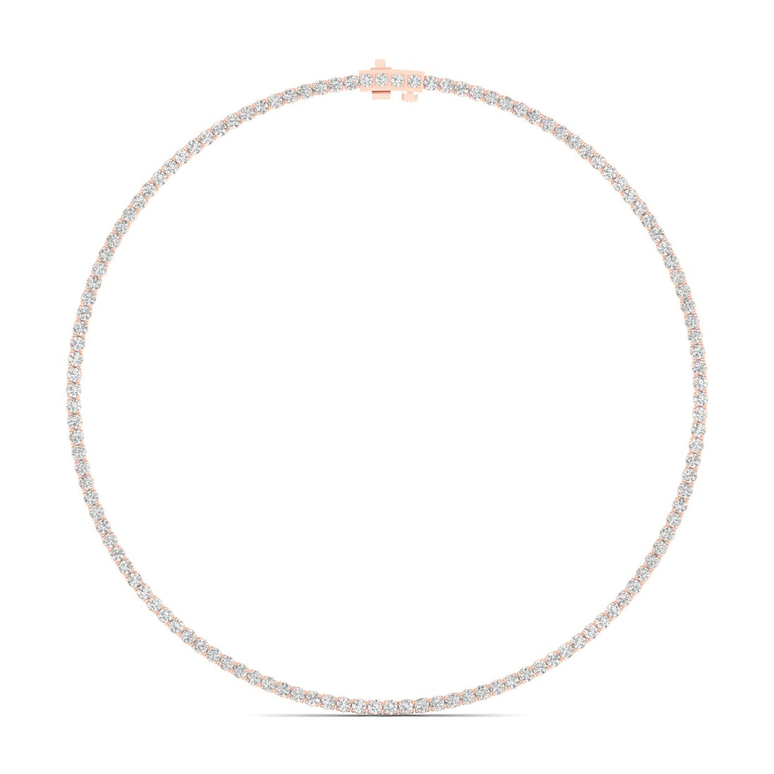 15.10CTW Four Prongs Lab Grown Diamond Tennis Necklace