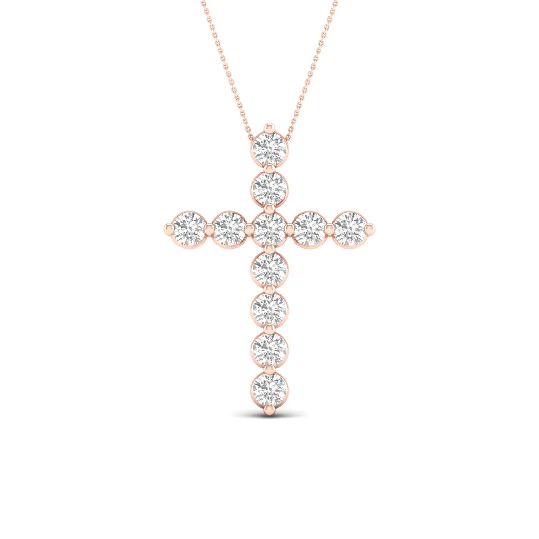 1.00CTW Lab Grown Diamond Cross Pendant