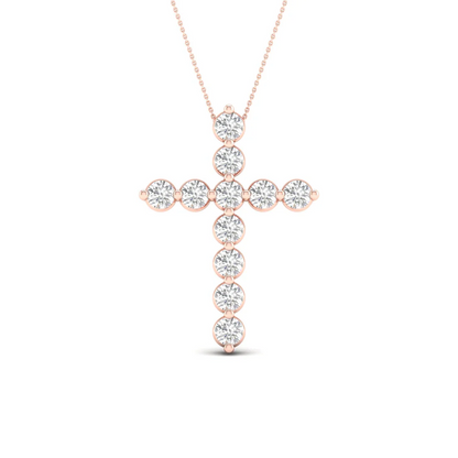 1.00CTW Lab Grown Diamond Cross Pendant